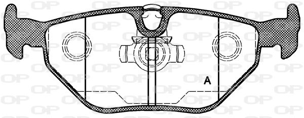 OPEN PARTS Bremžu uzliku kompl., Disku bremzes BPA0265.15